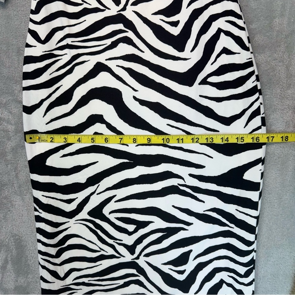 ALICE + OLIVIA Zebra-Print Sheath Bodycon Dress Size 6 - Picture 10 of 12
